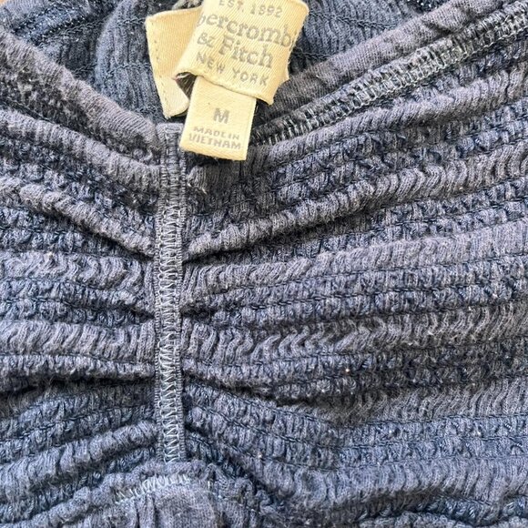 Abercrombie Fitch womens m vintage y2k navy blue babydoll top preppy - Picture 3 of 5
